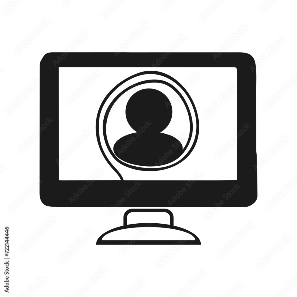 computer vector icon computer vector icon