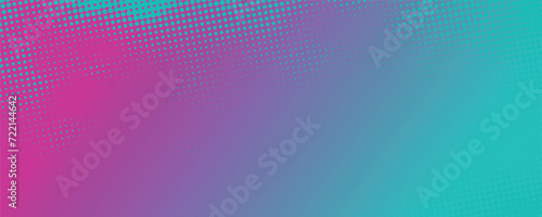Gradient halftone pattern diagonal vector illustration. Pink dots, blue halftone texture. Pop Art blue halftone pink, Comic background.