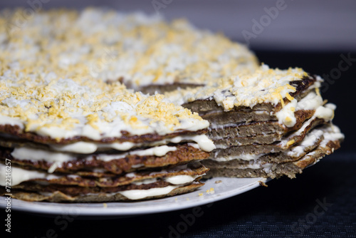Wallpaper Mural liver cake on a plate Torontodigital.ca