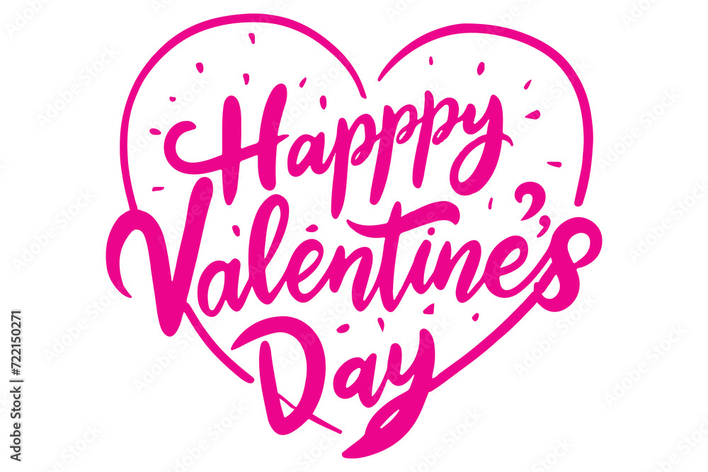 Happy Valentines Day Text Vector illustration
