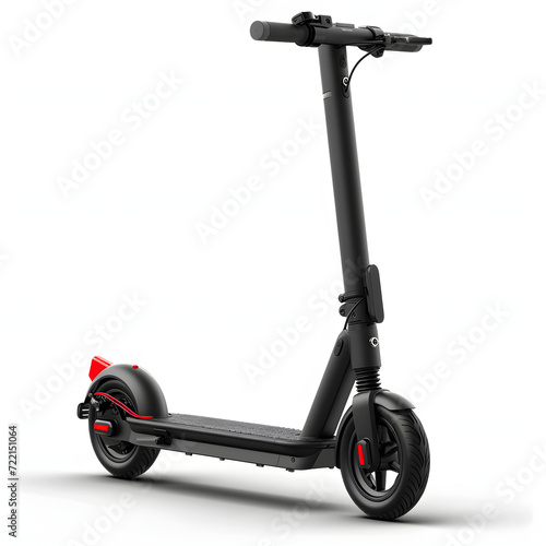 Electric scooter isolated on white background, png 