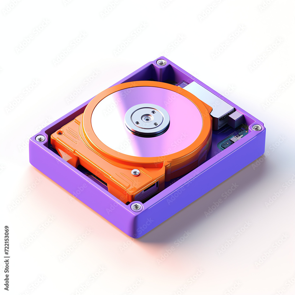 3D Cute Colorful Model of Hard Disk--1 3D Cute Colorful Model of Hard Disk--1