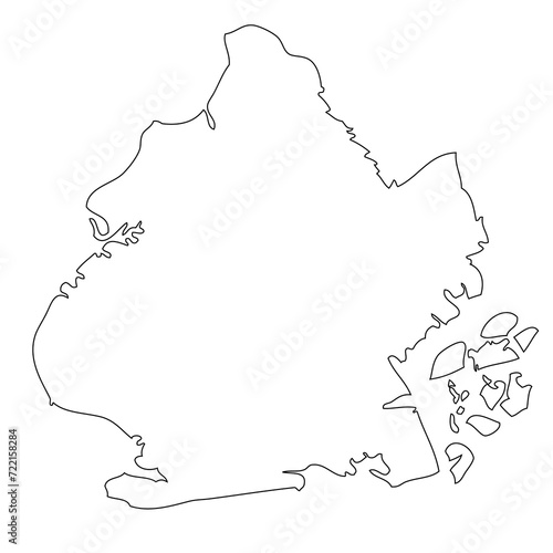 Brooklyn. Outline of the map