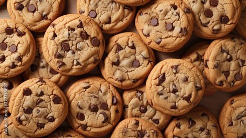 Chocolate chip cookies background