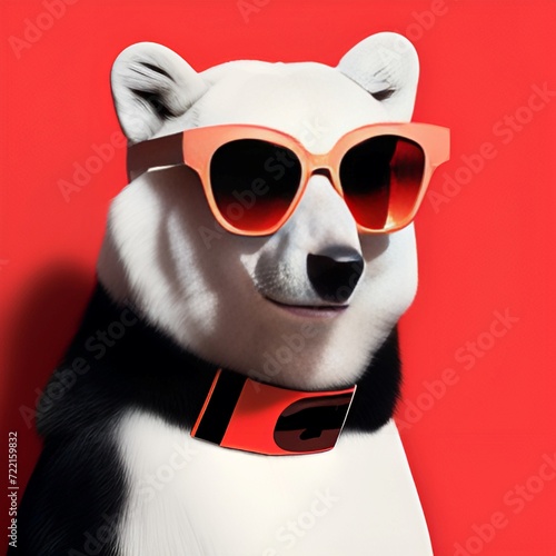 bear in sunglasses. generative ai © teresa