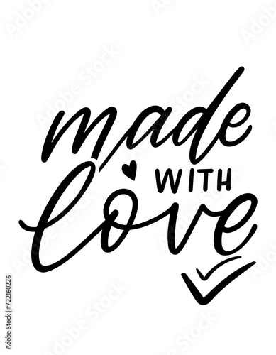 made with love, happy valentine's day, love, valentines day typography t-shirt design