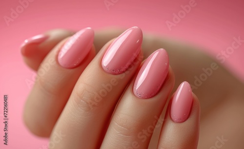 hand with pink manicure
