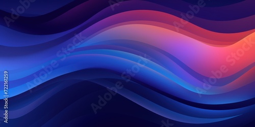 Midnight blue gradient colorful geometric abstract circles and waves pattern background © Celina