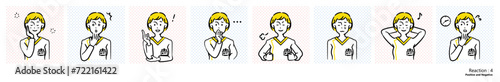 人物イラスト｜看護師（リアクション）