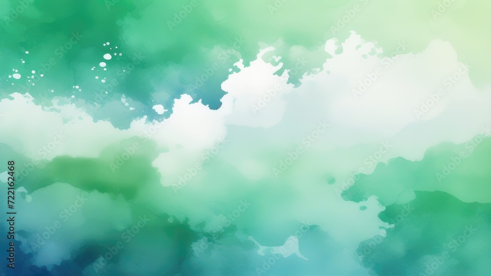 blue green and white watercolor background with abstract cloudy sky concept with color splash design and fringe bleed stains and blobs blue green and white watercolor background with abstract cloudy sky concept with color splash design and fringe bleed stains and blobs