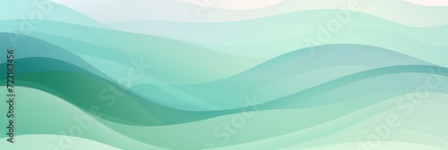 Mint green gradient colorful geometric abstract circles and waves pattern