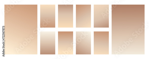 Nude colored gradient. Simple gradient background set