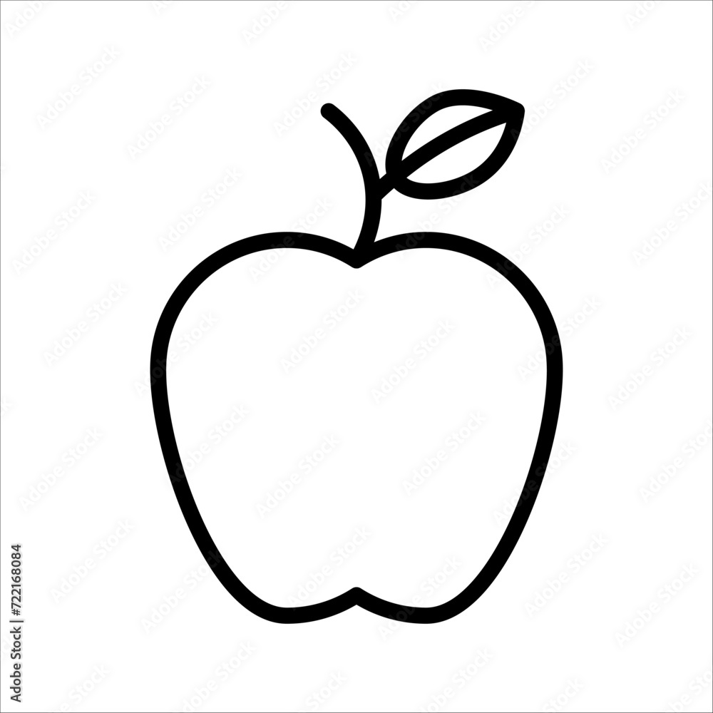 Apple icon vector. Apple fruit symbol illustration. Flat design style on white background. Apple icon vector. Apple fruit symbol illustration. Flat design style on white background.