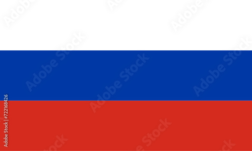 White blue and red flag of country of Russia. Illustration made January 28th, 2024, Zurich, Switzerland.