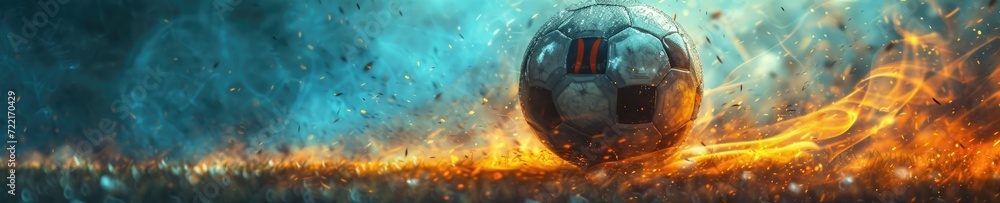 Football on world tournament for banner. champion tournament banner. Generative AI Football on world tournament for banner. champion tournament banner. Generative AI