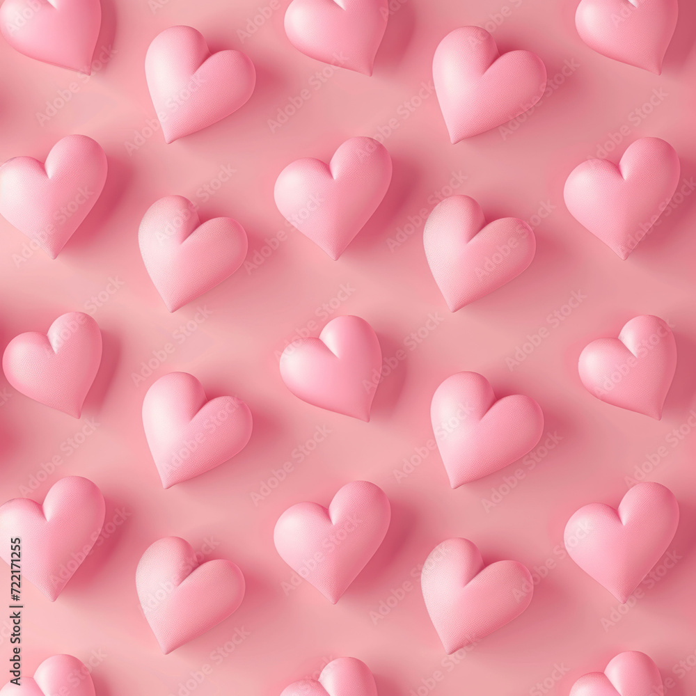 Immerse yourself in romance with this seamless aesthetic pattern. Pink hearts on a pastel background bring a minimal and elegant touch, perfect for projects related to Valentine's Day or weddings.
