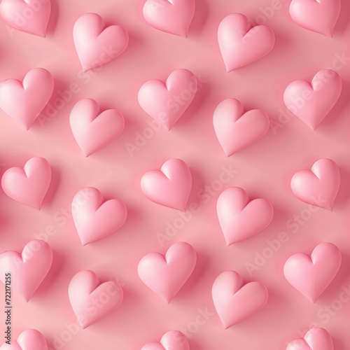 Immerse yourself in romance with this seamless aesthetic pattern. Pink hearts on a pastel background bring a minimal and elegant touch, perfect for projects related to Valentine's Day or weddings.