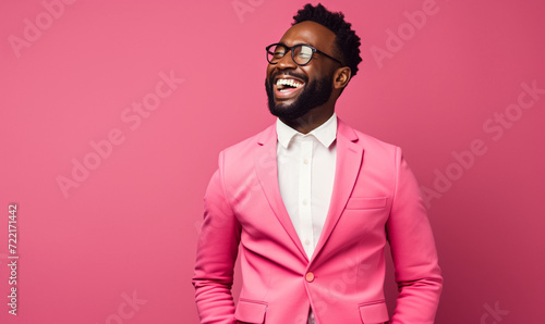 A black businessman wearing a suit