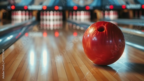 bowling ball and pins