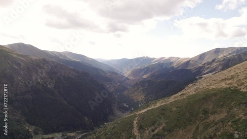 Mountains top drone shot