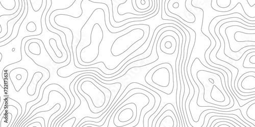 Topographic map background geographic line map with elevation assignments. Modern design with White background with topographic wavy pattern design.paper texture Imitation of a geographical map shades photo