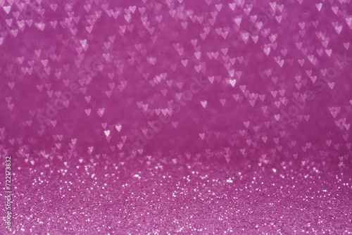 Valentine day concept idea. Abstract purple background. Heart. Bokeh.