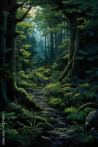 Illustration of a forest