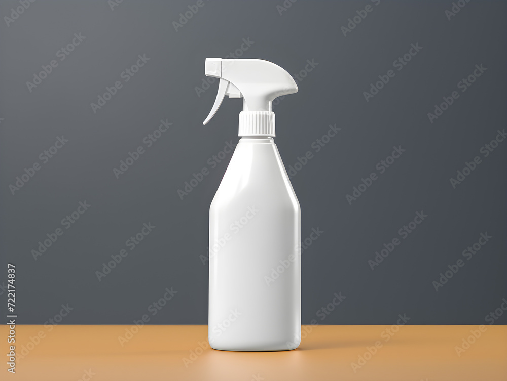 Mockup of a white plastic spray bottle Mockup of a white plastic spray bottle