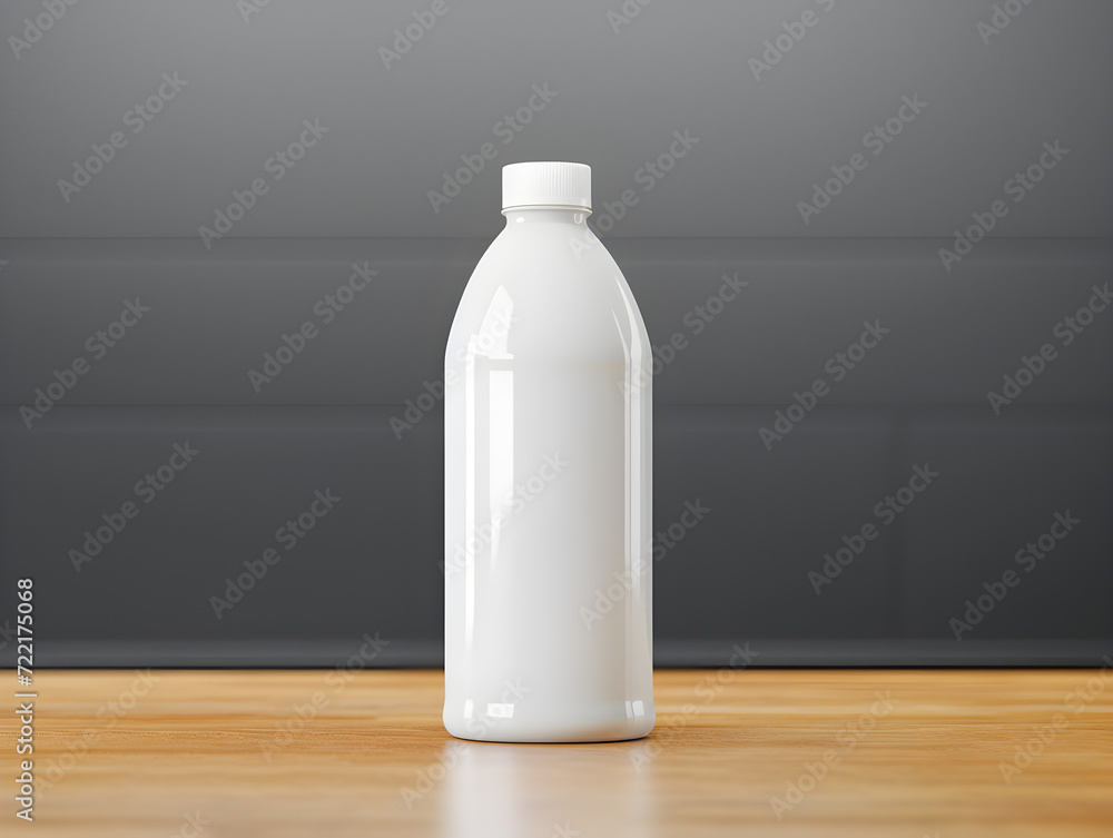 Mockup of a white plastic bottle-shaped container Mockup of a white plastic bottle-shaped container