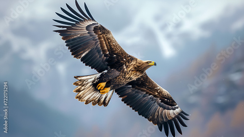 an eagle flying in the sky, generative ai