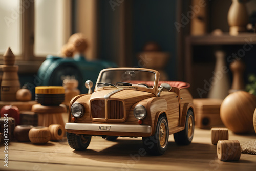 Concept photo shoot of wooden toys photo
