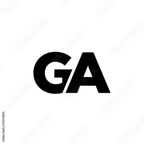 Free Download Letter G and A, GA logo design template. Minimal monogram initial based logotype. - GFXLoad