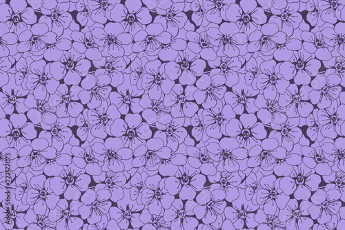 Floral pattern seamless vector background. Foliage and flower wallpaper design of nature.