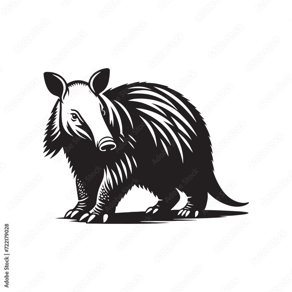 Obraz premium Radiant Aardvark: Aardvark Silhouette Collection Illuminating the Beauty of Wildlife - Aardvark Illustration - Aardvark Vector 