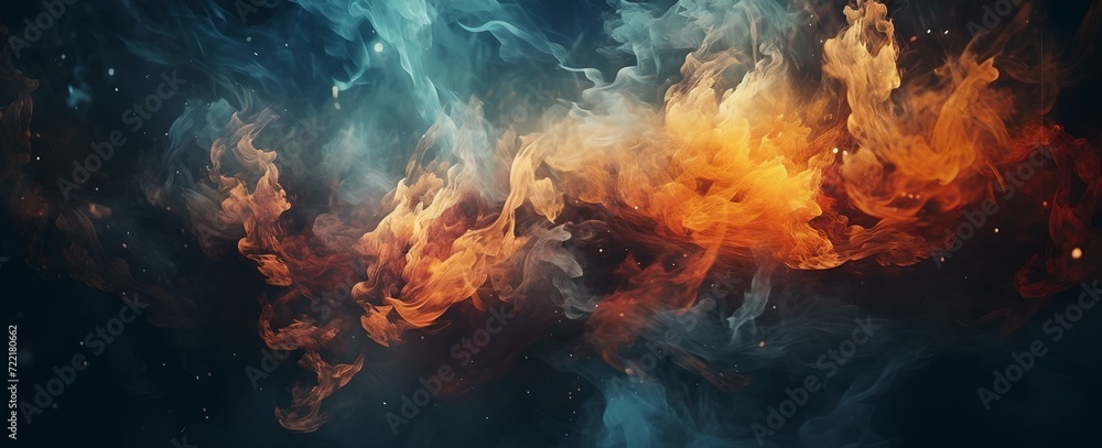 Epic fire and smoke background