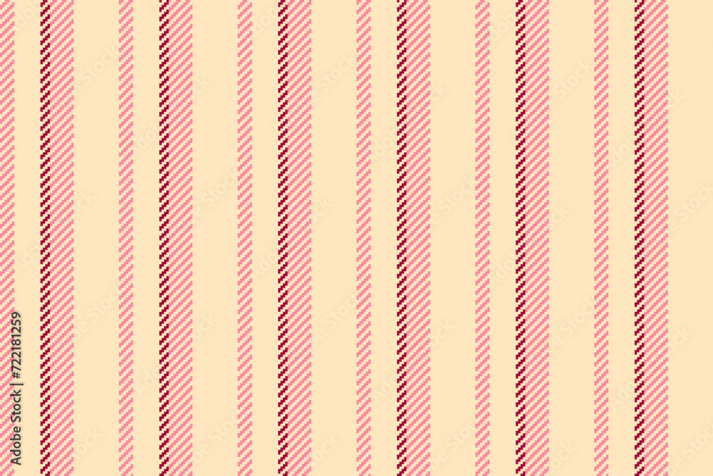 Fabric stripe pattern of seamless vertical lines with a textile background vector texture.