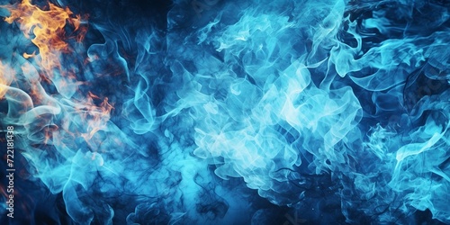 Blue smoke abstract background