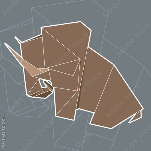 mammoth origami illustration