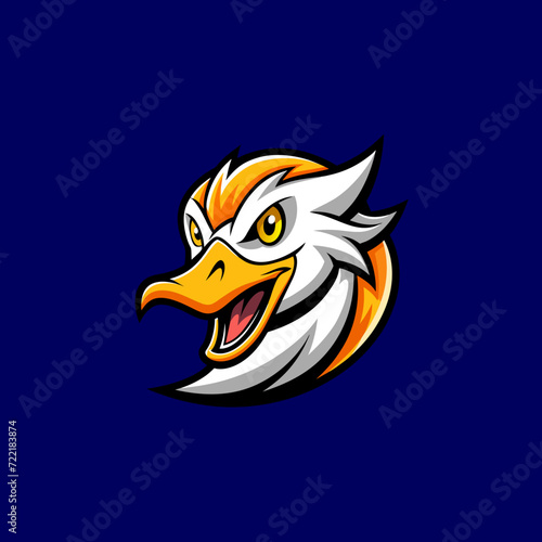 e sport duck mascot logo