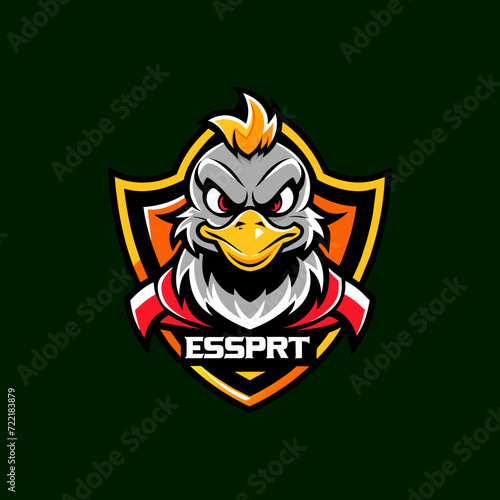 e sport duck mascot logo