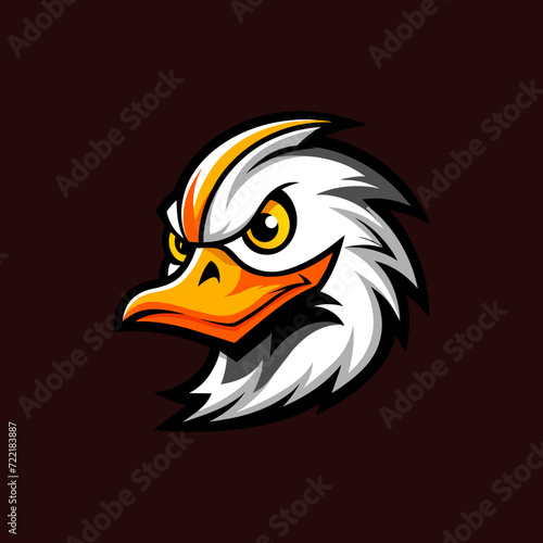 e sport duck mascot logo