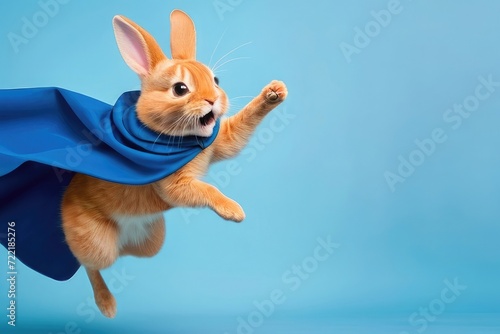 rabbit with flying background 
