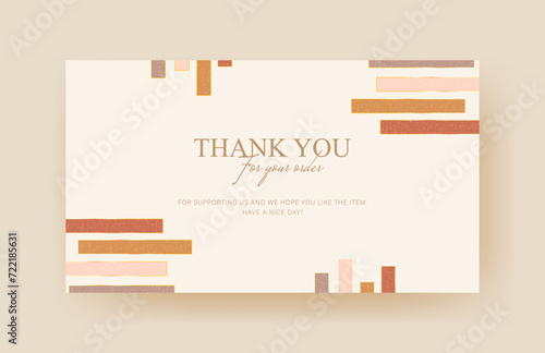 thankyou card template artistic design. vector illustration