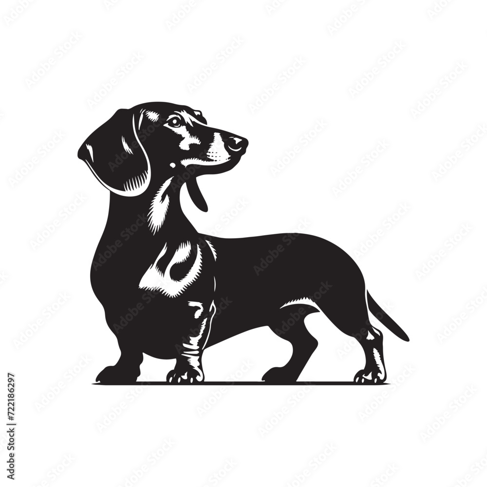 Dynamic Dachshund Dance: A Series of Energetic Dachshund Silhouettes Capturing the Playful Spirit of these Lively Dogs - Dachshund Illustration - Dachshund Vector - Dog Silhouette
