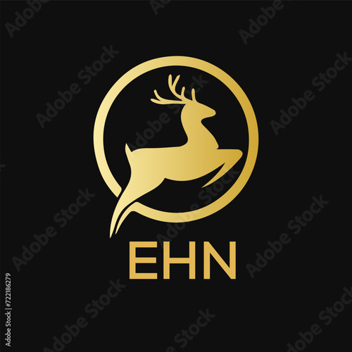 EHN Letter logo design template vector. EHN Business abstract connection vector logo. EHN icon circle logotype.
