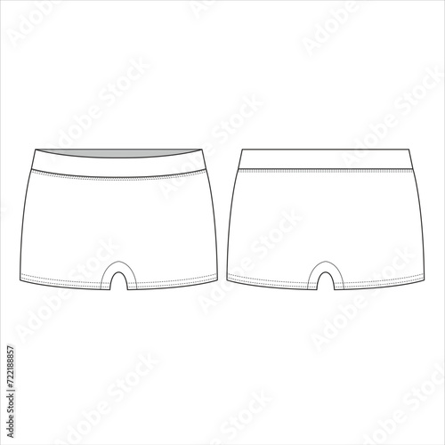 Boxer briefs underwear technical fashion. Casual style. Vector illustration for your fashion design.