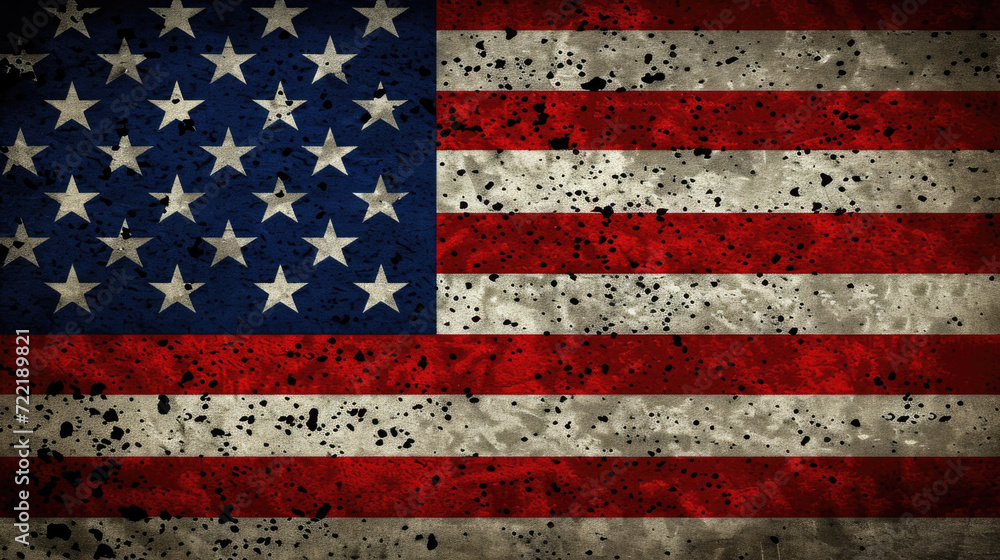 Vintage American Flag Artwork, Politics, USA Rustic Generative AI