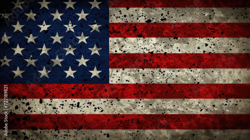 Obraz na płótnie Vintage American Flag Artwork, Politics, USA Rustic Generative AI w salonie