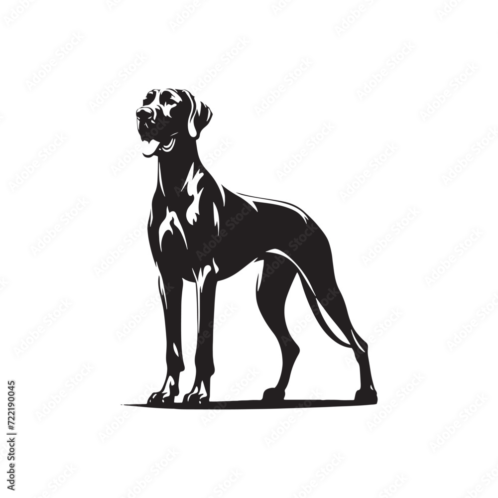Timeless Elegance: Great Dane Silhouettes in a Timeless Display of Grace and Beauty - Great Dane Illustration - Great Dane Vector - Dog Silhouette
