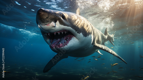 a majestic shark underwater © EwaStudio